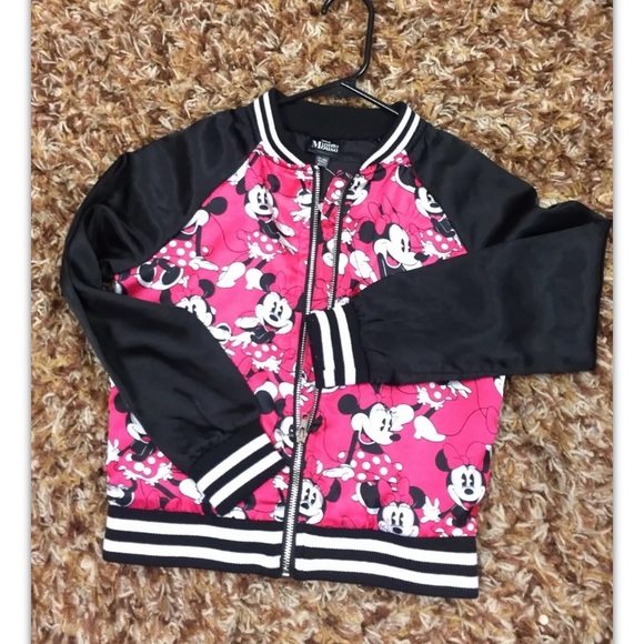 Minnie Mouse, girl, jacket, pink/black, size 7/8.: - Picture 1 of 7